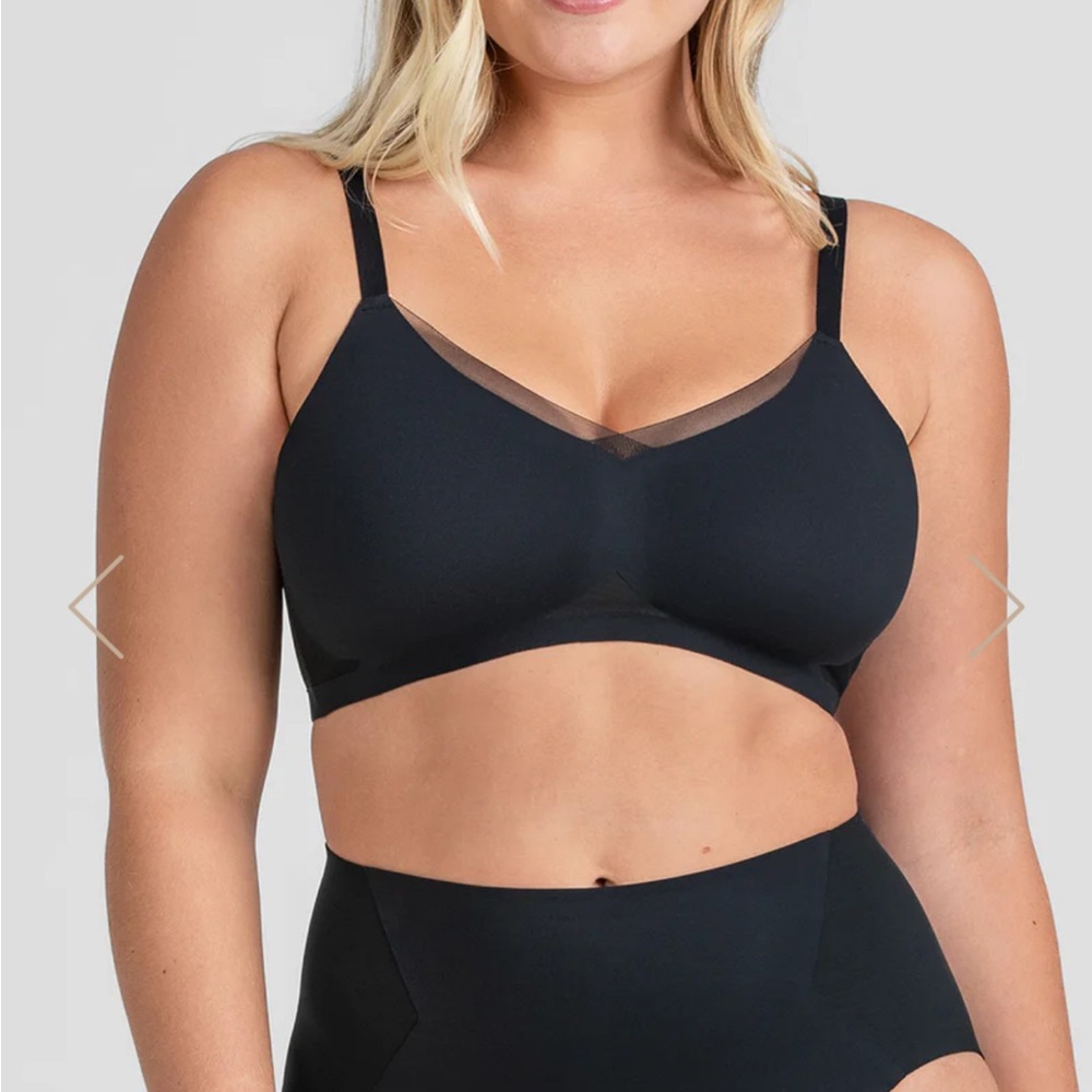 Honeylove CrossOver Seamless Black Bra size large